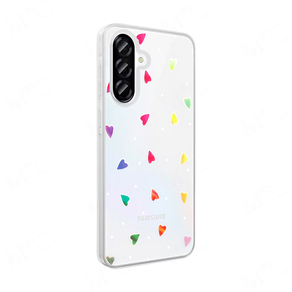 Galaxy A36 Case Transparent Figured Zore Folk Hard Cover Cute Dog 