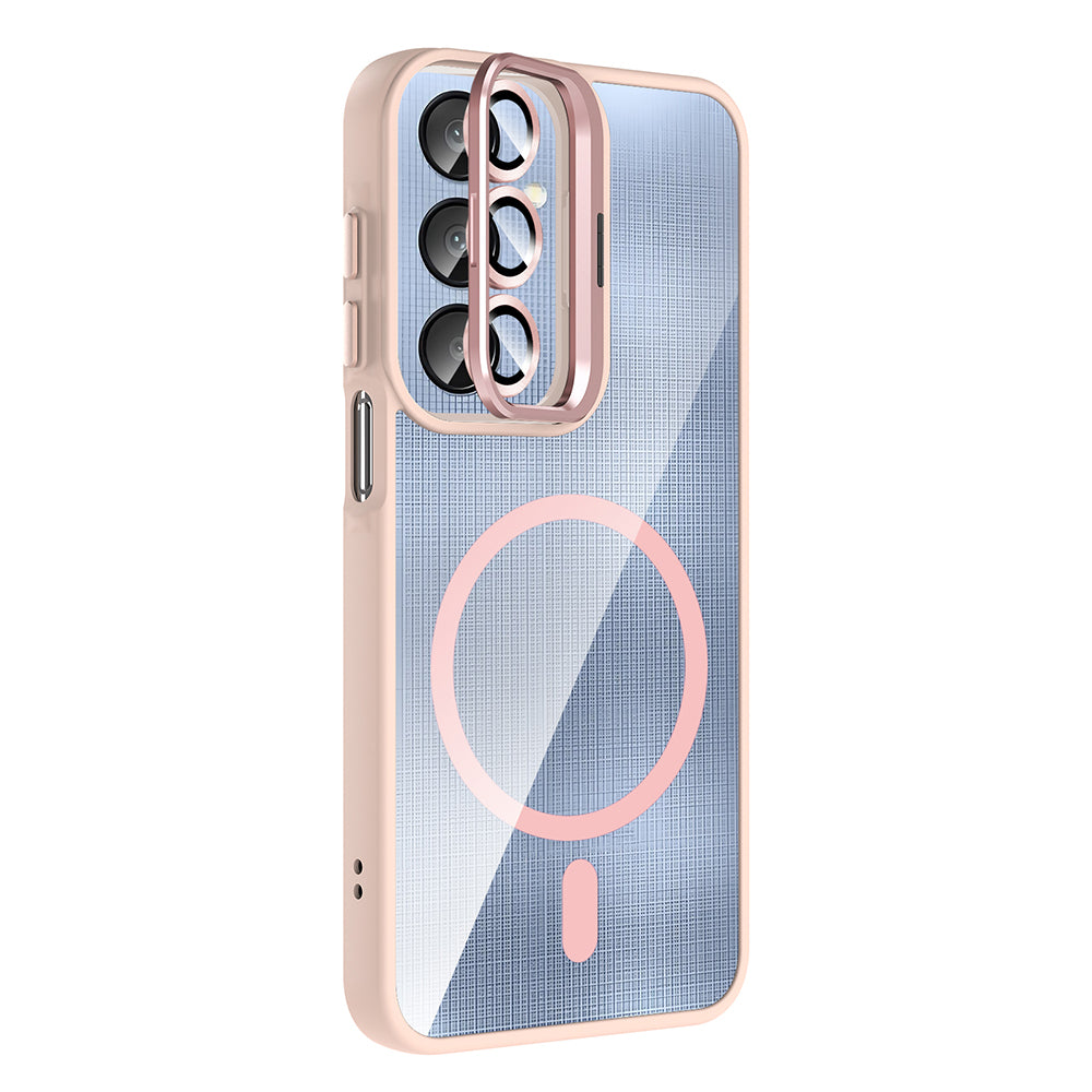 Galaxy A36 Case with Stand and Camera Lens Gift Zore Etro Cover Gray 