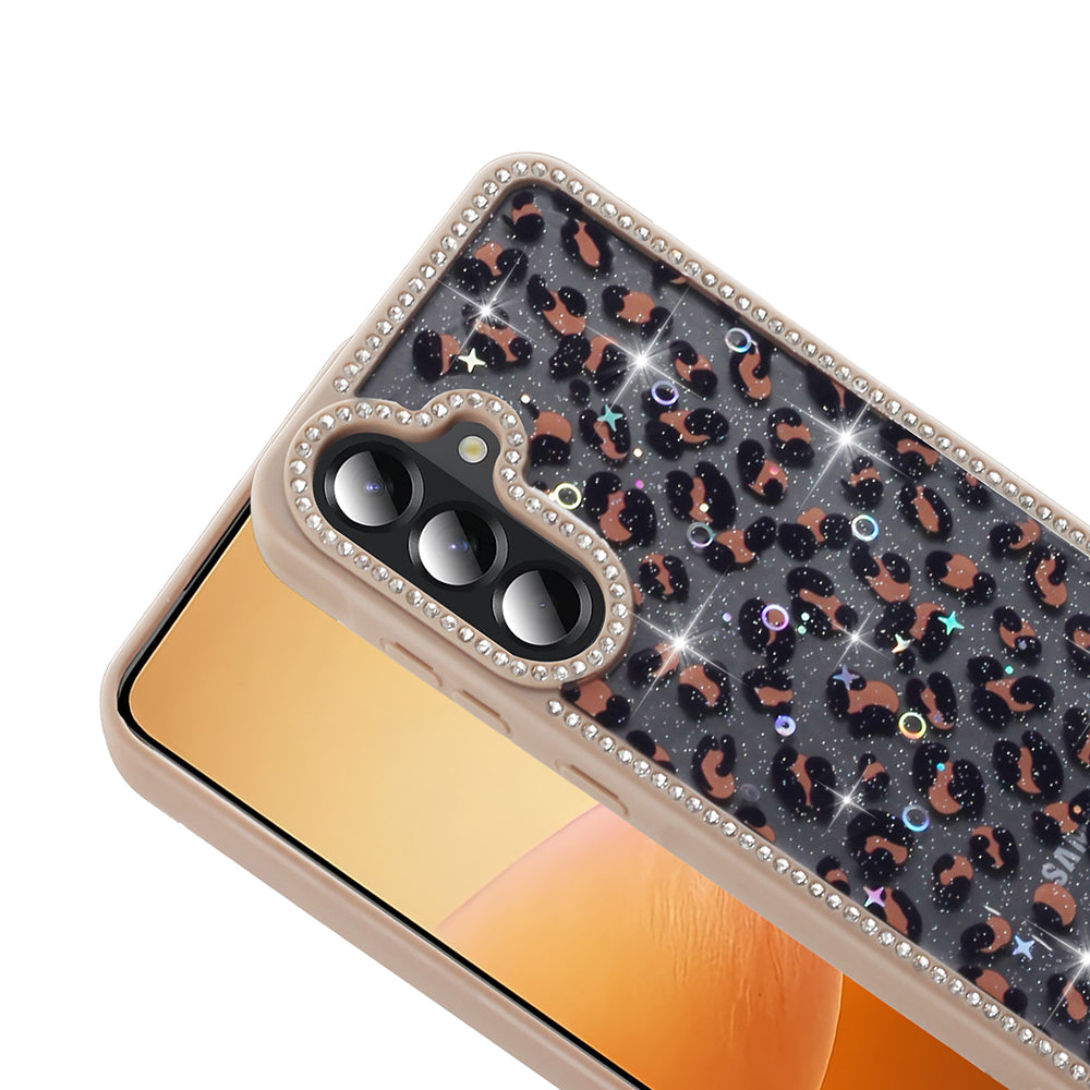 Galaxy A36 Case Stone and Glitter Design Zore Azra Cover Black 