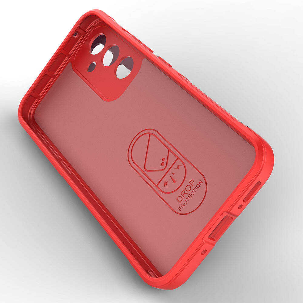 Galaxy A54 Case Flexible TPU Hollow Back Surface Design Zore Ethnic Silicone Cover Red