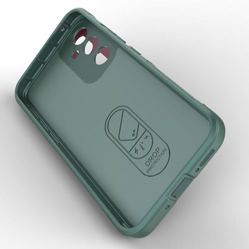 Galaxy A54 Case Flexible TPU Hollow Back Surface Design Zore Ethnic Silicone Cover Dark Green
