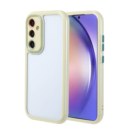 Galaxy A54 Case Camera Protection Colorful Edge and Frame Design Zore Vitamin Cover Green 