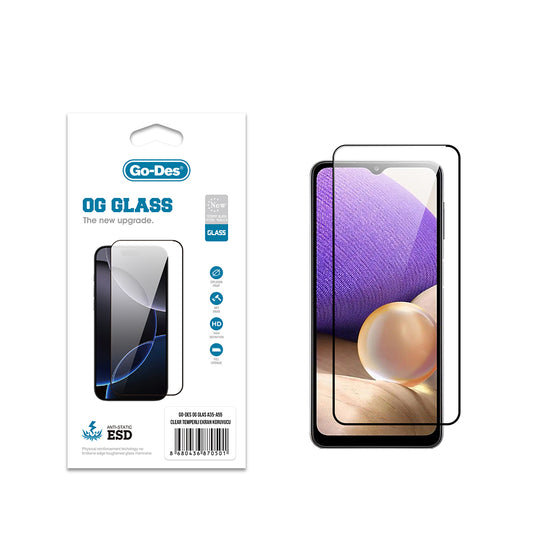 Galaxy A55 Go Des OG Glass Antistatic Tempered Glass Screen Protector Transparent