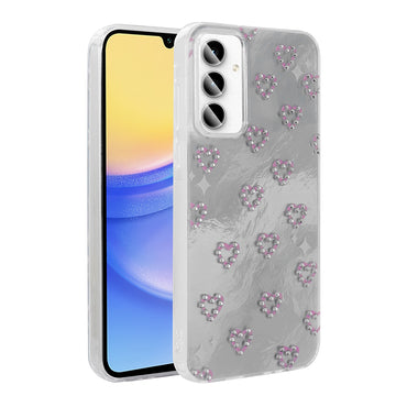 Galaxy A55 Case Camera Protection Figured Zore Ponti Silicone Cover White 
