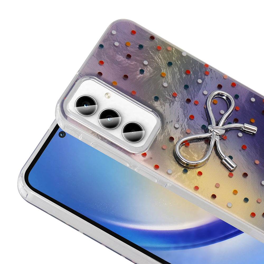 Galaxy A55 Case Camera Protection Figured Zore Ponti Silicone Cover White 