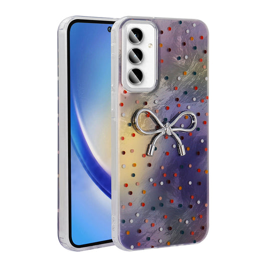 Galaxy A55 Case Camera Protection Figured Zore Ponti Silicone Cover Lilac 