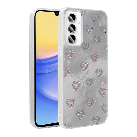Galaxy A55 Case Camera Protection Figured Zore Ponti Silicone Cover White 