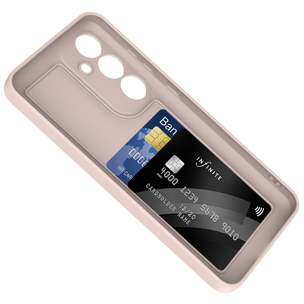 Galaxy A55 Case Camera Protection Card Holder Zore Vitra Cover Brown
