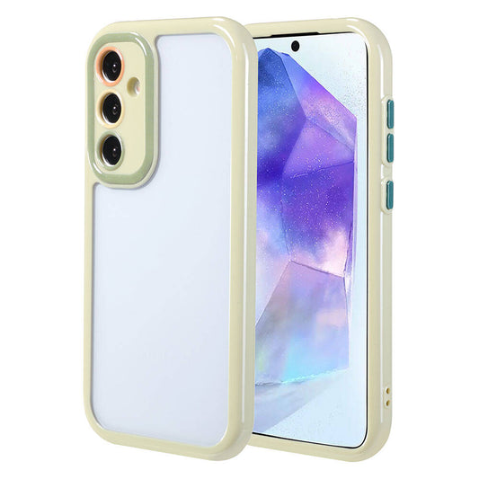Galaxy A55 Case Camera Protection Colorful Edge and Frame Design Zore Vitamin Cover Green 