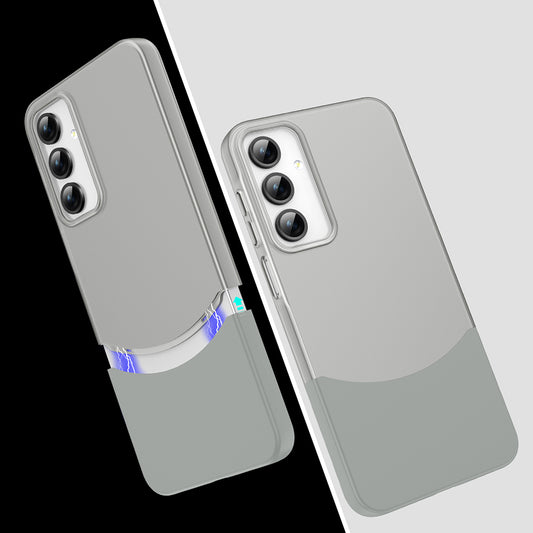 Galaxy A55 Magnetic Case Zore Double Cover Gray