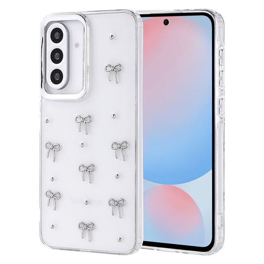 Galaxy A56 Case Airbag Design Glitter Transparent Zore Polar Cover Bow