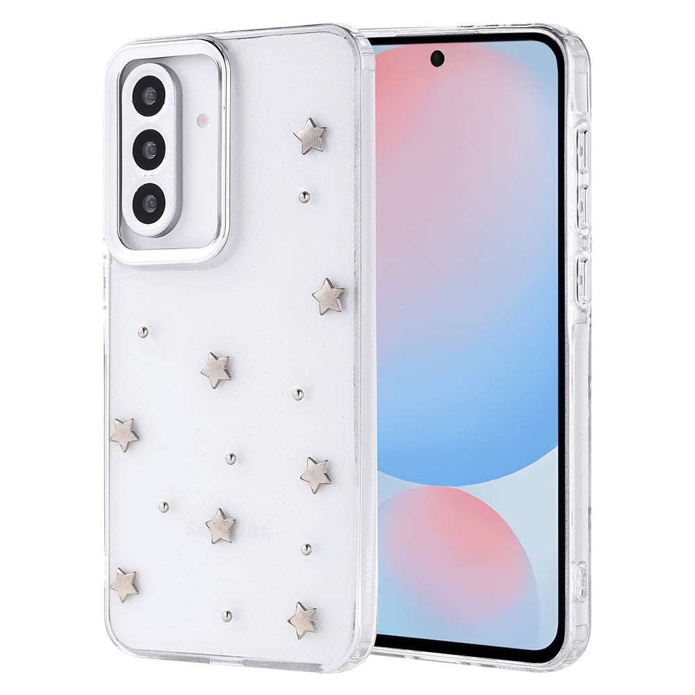 Galaxy A56 Case Airbag Design Glitter Transparent Zore Polar Star Cover