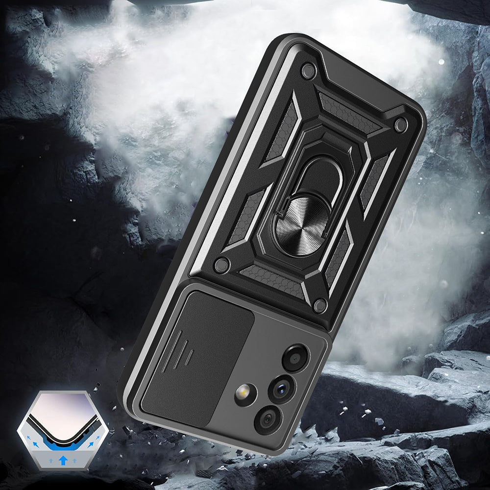 Galaxy A56 Case Magnetic Stand Camera Protection Zore Sliding Vega Cover Blue