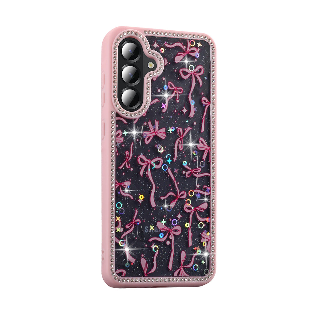 Galaxy A56 Case Stone and Glitter Design Zore Azra Cover Black 