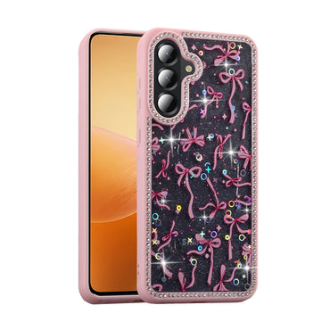 Galaxy A56 Case Stone and Glitter Design Zore Azra Cover Black 