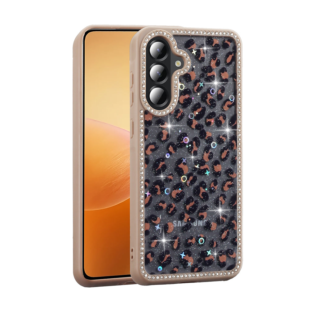 Galaxy A56 Case Stone and Glitter Design Zore Azra Cover Gold 