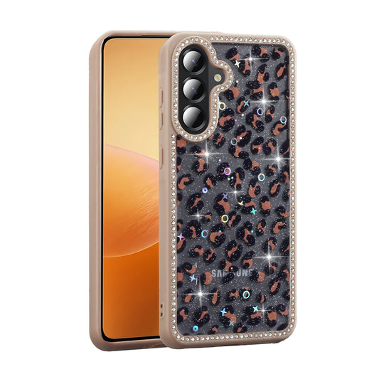 Galaxy A56 Case Stone and Glitter Design Zore Azra Cover Gold 