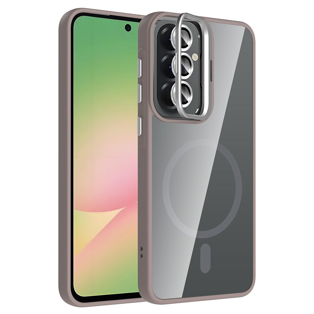 Galaxy A57 Kılıf Standlı ve Kamera Lens Hediyeli Zore Etro Kapak