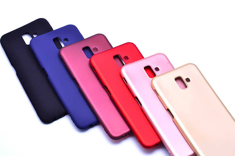 Galaxy J6 Plus Case Zore Premier Silicone Cover Saks Blue