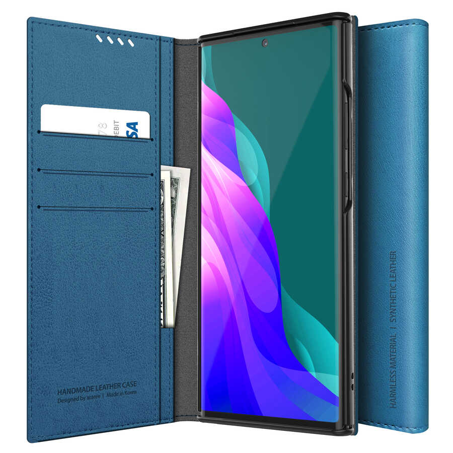 Galaxy Note 20 Case Araree Mustang Diary Case Blue