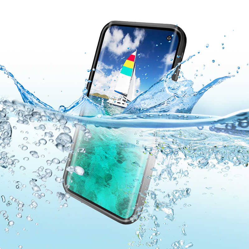 Galaxy S10 Plus Case 1-1 Waterproof Case Black