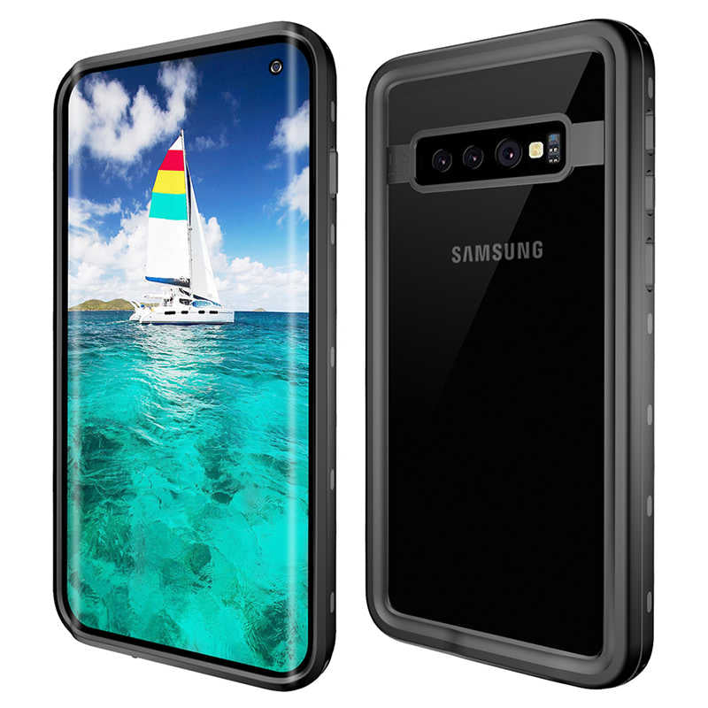 Galaxy S10 Plus Case 1-1 Waterproof Case Black