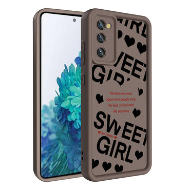 Galaxy S20 FE Case Camera Protection Printed Back Surface Zore Classy Cover Light Brown 