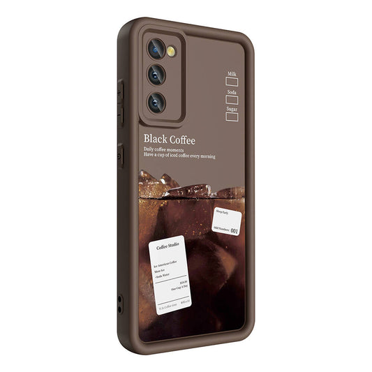 Galaxy S20 FE Case Camera Protection Printed Back Surface Zore Classy Cover Dark Brown 