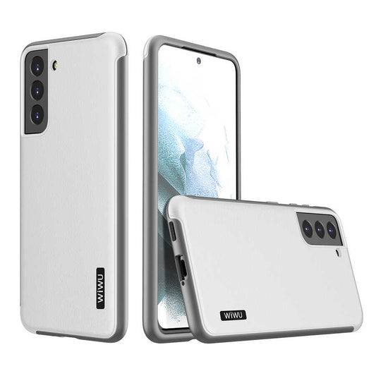 Galaxy S21 Case Wiwu Sand Stone Cover White 
