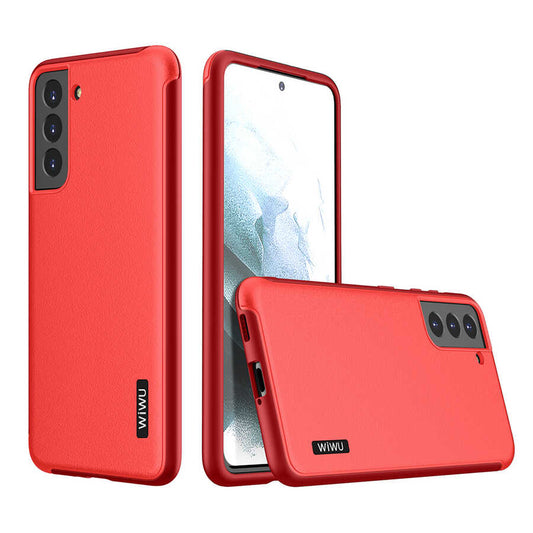 Galaxy S21 Case Wiwu Sand Stone Cover Red 