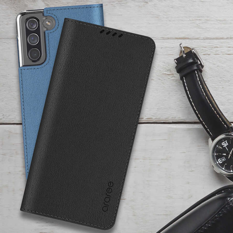 Galaxy S21 Ultra Case Araree Mustang Diary Case Blue