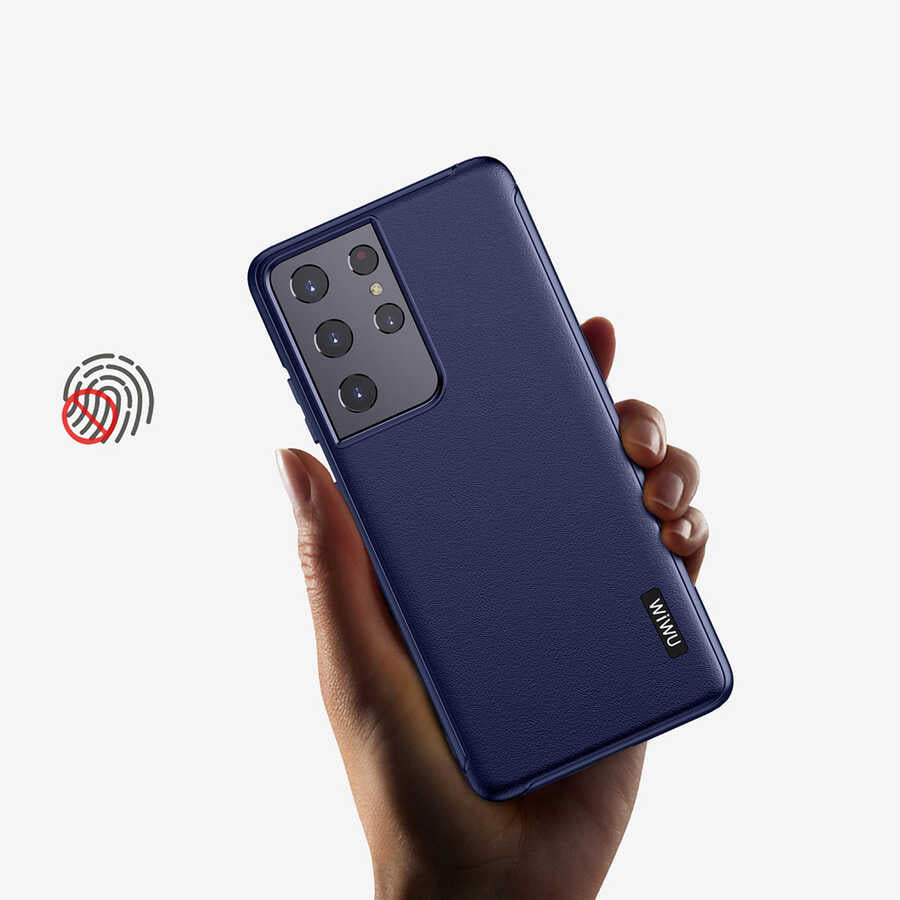 Galaxy S21 Ultra Case Wiwu Sand Stone Cover Blue 