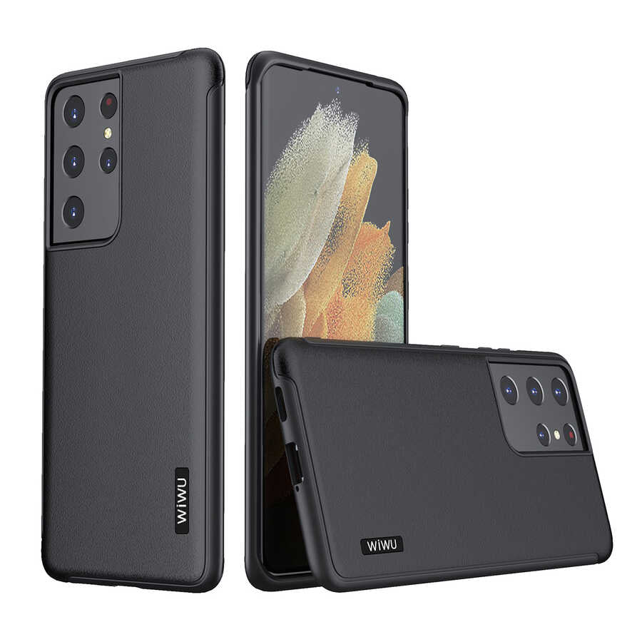 Galaxy S21 Ultra Case Wiwu Sand Stone Cover Black 