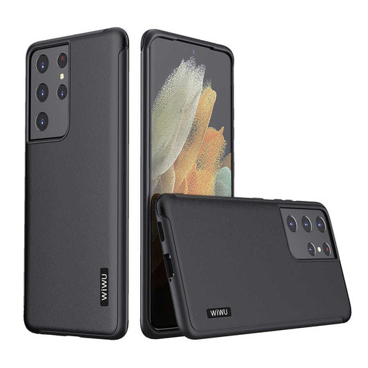 Galaxy S21 Ultra Case Wiwu Sand Stone Cover Black 