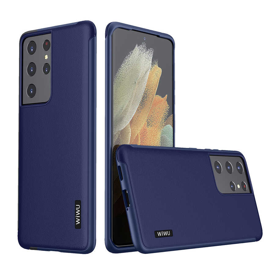 Galaxy S21 Ultra Case Wiwu Sand Stone Cover Blue 