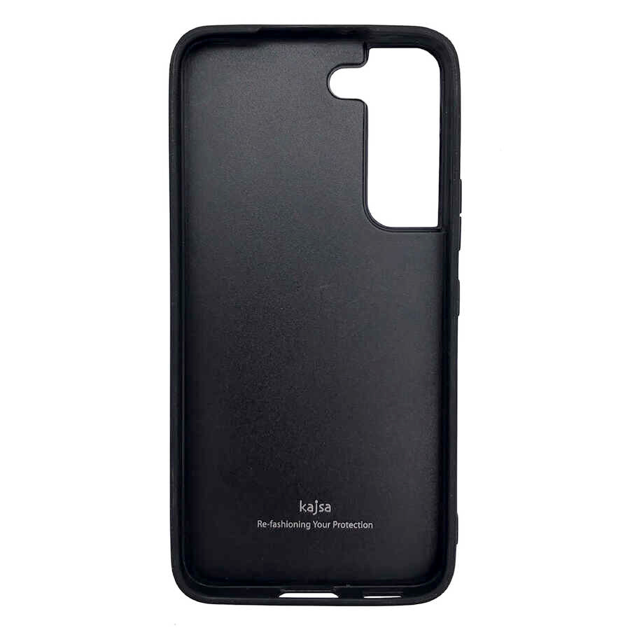Galaxy S22 Kılıf Kajsa Luxe Collection Hakiki Deri Kapak Kahverengi