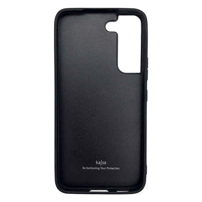 Galaxy S22 Kılıf Kajsa Luxe Collection Hakiki Deri Kapak Kahverengi
