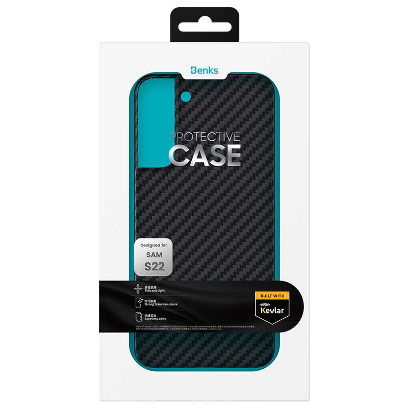 Galaxy S22 Plus Case Benks Kevlar Fiber Cover Black 