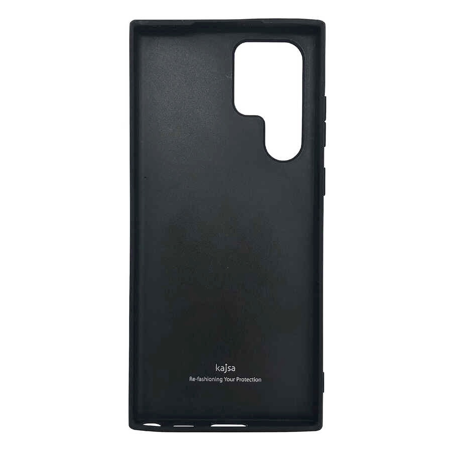 Galaxy S22 Ultra Kılıf Kajsa Luxe Collection Hakiki Deri Kapak Yeşil