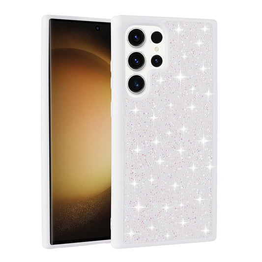 Galaxy S22 Ultra Case Shiny Stone Design Zore Diamond Cover White