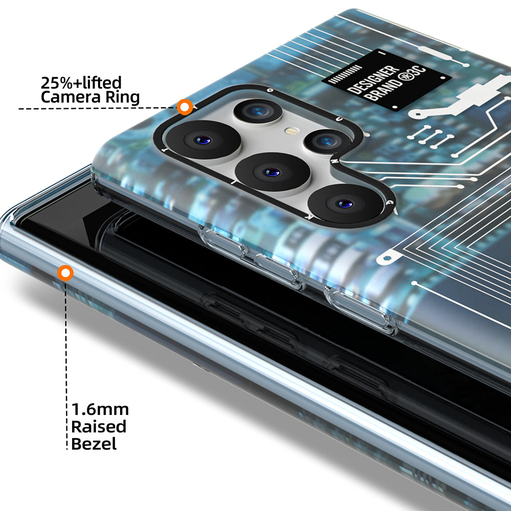 Galaxy S22 Ultra Case YoungKit Technology Series Cover Black 