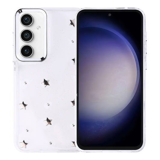 Galaxy S23 FE Case Airbag Design Glitter Transparent Zore Polar Cover Star