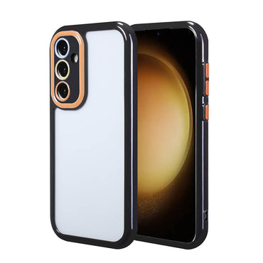 Galaxy S23 FE Case Camera Protection Colorful Edge and Frame Design Zore Vitamin Cover Plum 