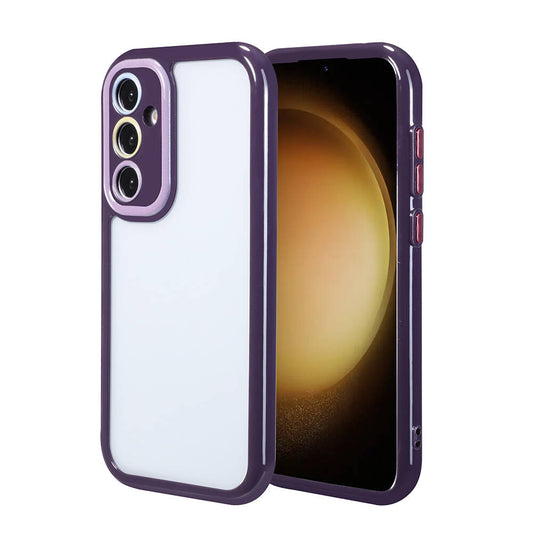Galaxy S23 FE Case Camera Protection Colorful Edge and Frame Design Zore Vitamin Cover Deep Purple 