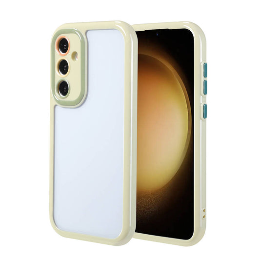 Galaxy S23 FE Case Camera Protection Colorful Edge and Frame Design Zore Vitamin Cover Green 