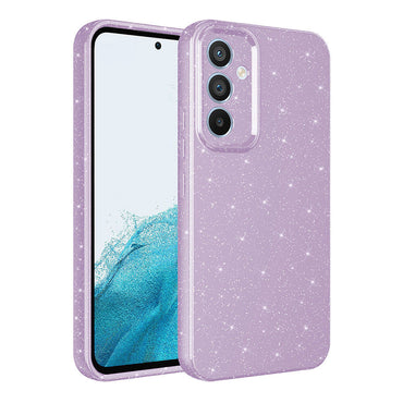 Galaxy S23 FE Case Camera Protection Glitter Luxury Zore Cotton Cover Purple 