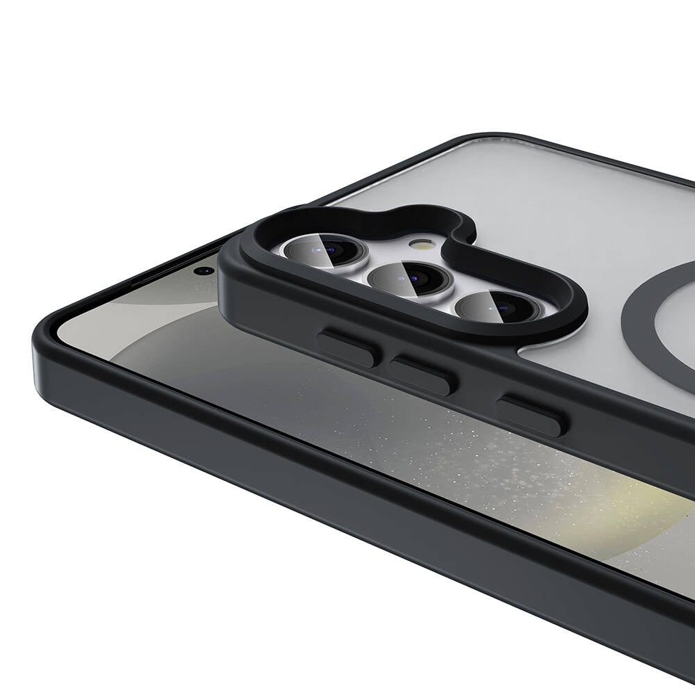 Galaxy S23 FE Case M-safe Charging Feature Matte Back Surface Zore Sio Cover Black 