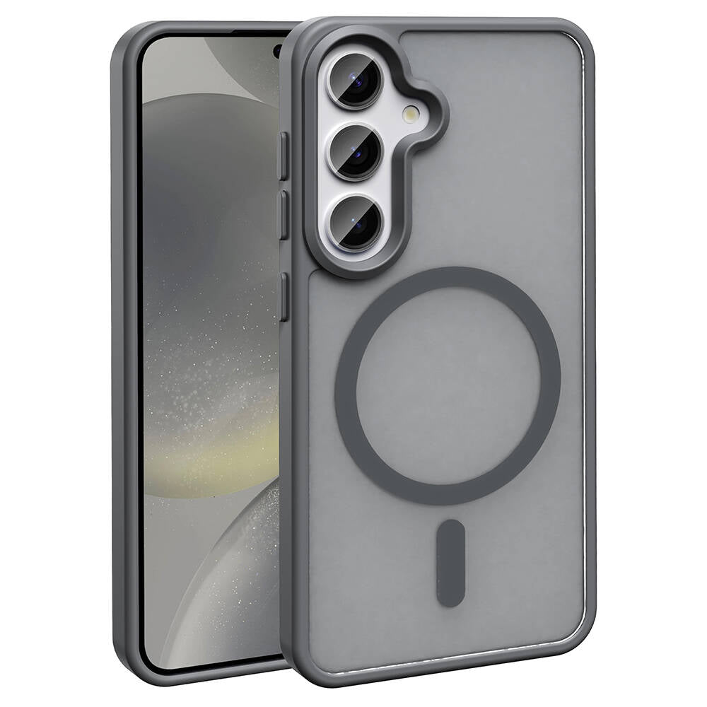 Galaxy S23 FE Case M-safe Charging Feature Matte Back Surface Zore Sio Cover Gray 