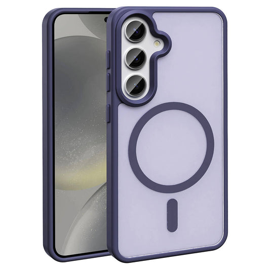 Galaxy S23 FE Case M-safe Charging Feature Matte Back Surface Zore Sio Cover Dark Purple 