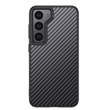 Galaxy S23 Kılıf Aramid Karbon Fiber M-safe Özellikli Wlons Radison Kapak Siyah